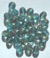 25 8mm Faceted Two Tone Light Aqua Celsian